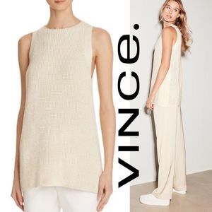 Vince Cream Sleeveless Sweater